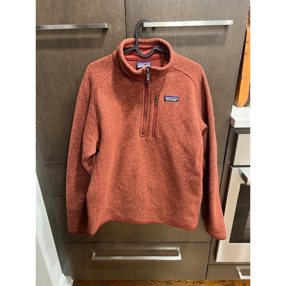 Patagonia Better Sweater 1/4-Zip fleece pullover in a Burl Red men's medium
